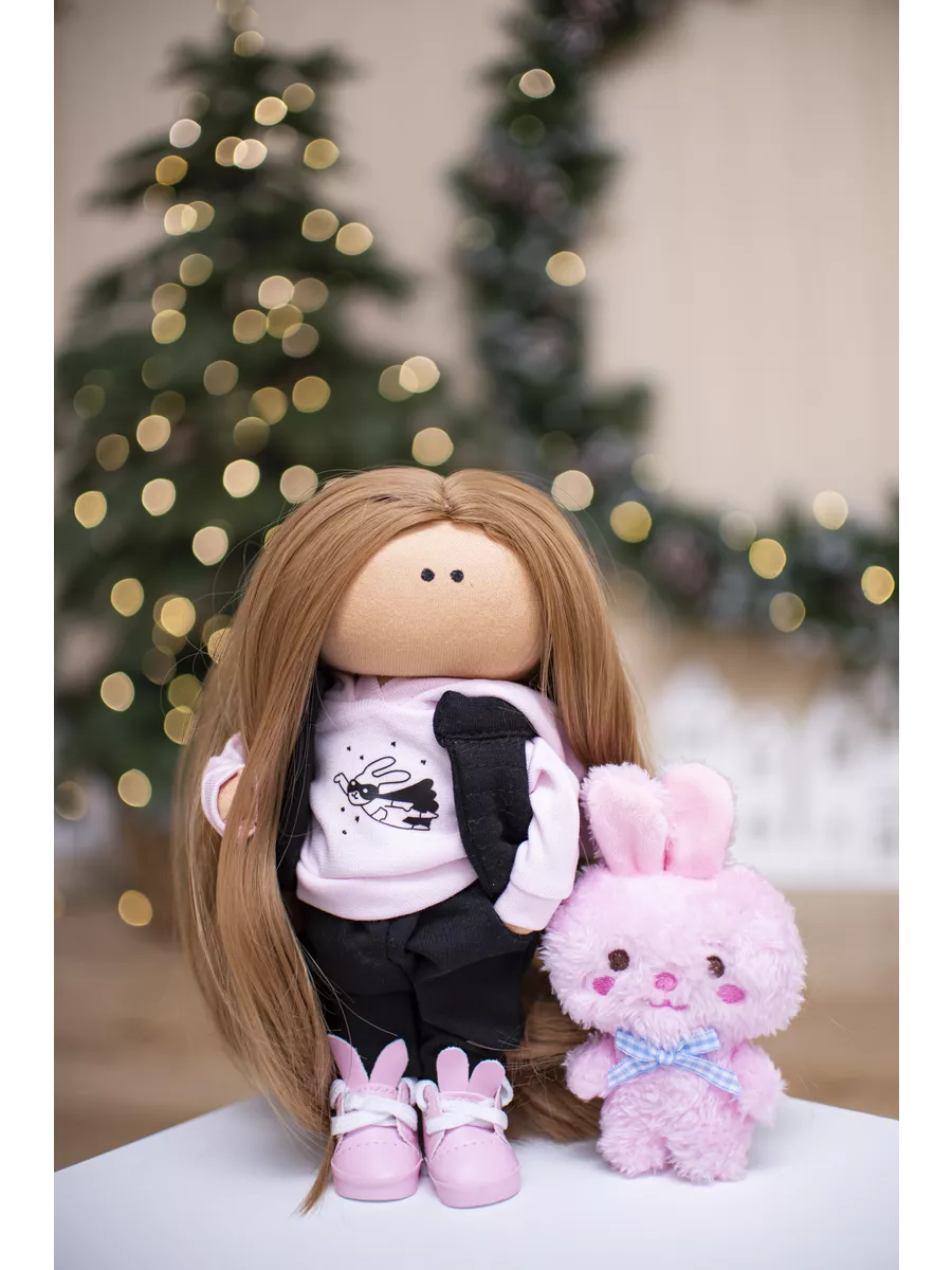 Купити текстильные куклы ручной работы Зайки | fitdiets.ru