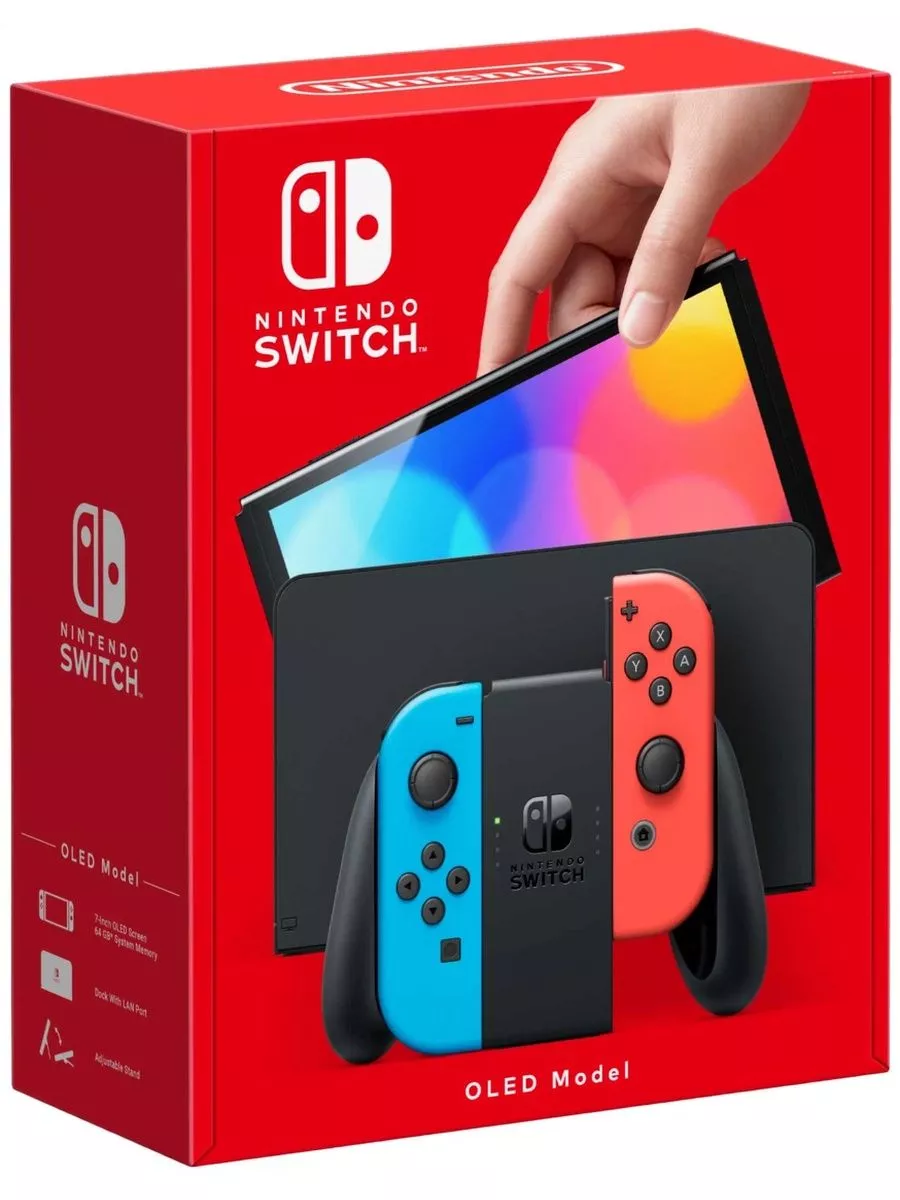 Nintendo Switch OLED 64 Gb neon NINTENDO 141169943 купить за 24 300 ₽ в  интернет-магазине Wildberries