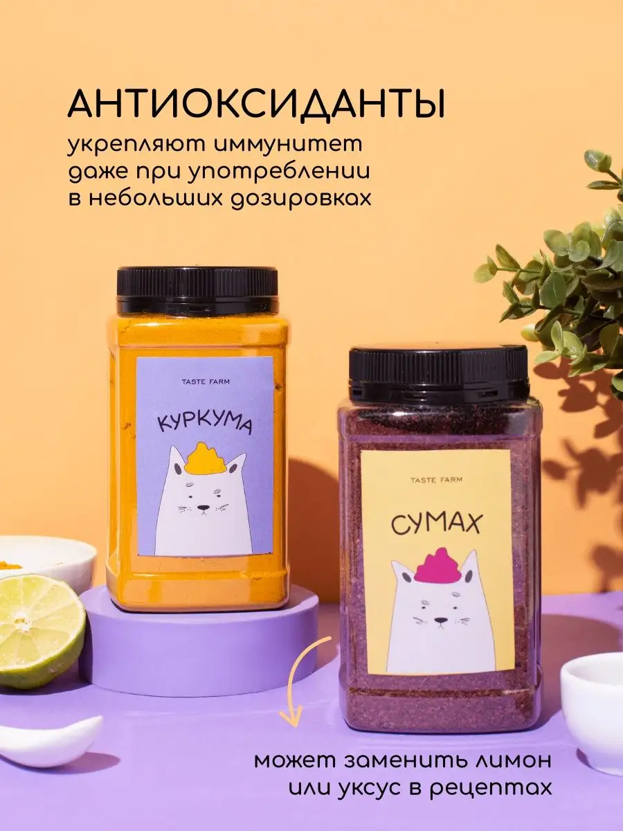 Сумах + Куркума молотая Taste farm 141185493 купить за 613 ₽ в  интернет-магазине Wildberries