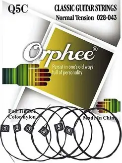 Cтруны для классической гитары Q5C, черный нейлон Orphee 141217075 купить за 459 ₽ в интернет-магазине Wildberries