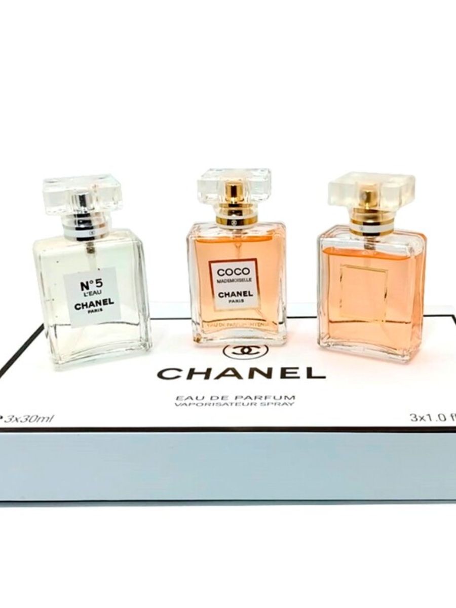 Набор духов шанель. Шанель 5 30 мл. Парфюмерный набор Chanel EDP, 3x7,5 ml. Шанель 3 духи. Набор духов Шанель 5.