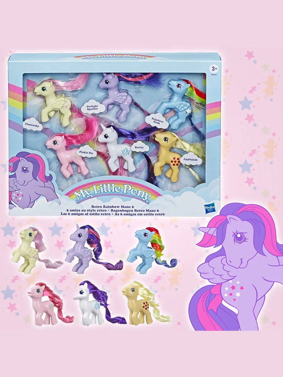 Фигурки Май Литл Пони 6 шт 8 см Hasbro My Little Pony 141243389 купить в  интернет-магазине Wildberries