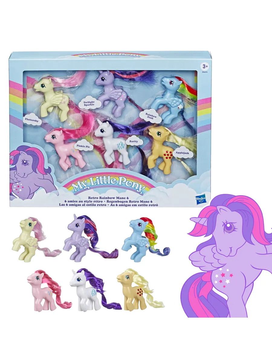 Фигурки Май Литл Пони 6 шт 8 см Hasbro My Little Pony 141243389 купить в  интернет-магазине Wildberries