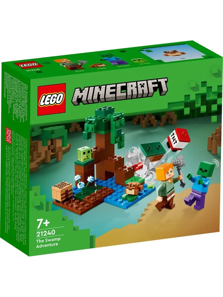 Конструктор Minecraft 21240 Болотное приключение LEGO 141292886 купить за 1  166 ₽ в интернет-магазине Wildberries