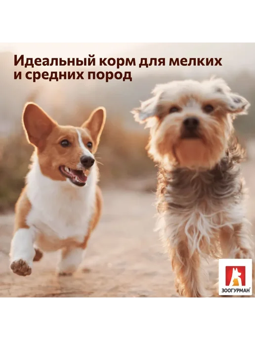 Сухой корм ЗООГУРМАН для собак, мелкие, средние, чувствительное пищеварение, ягненок, 10 кг, фото 8