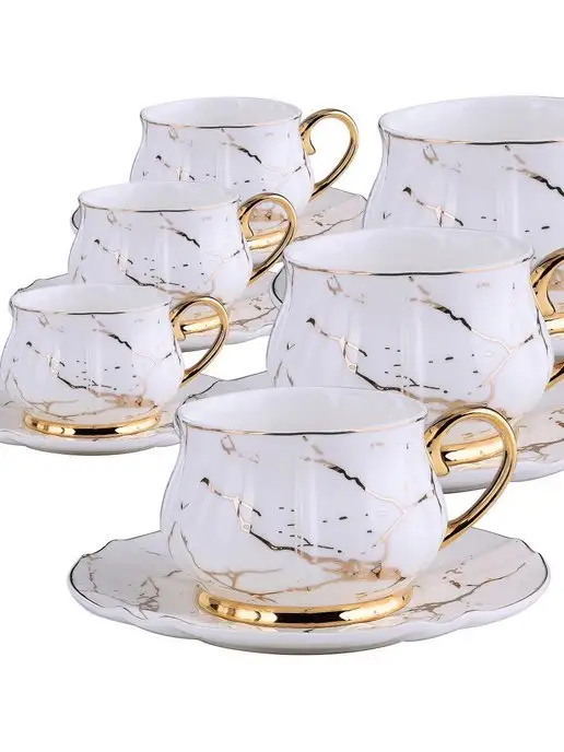 Чайный набор из фарфора на 6 персон - фото 3