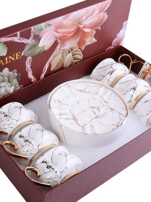 Чайный набор из фарфора на 6 персон - фото 9