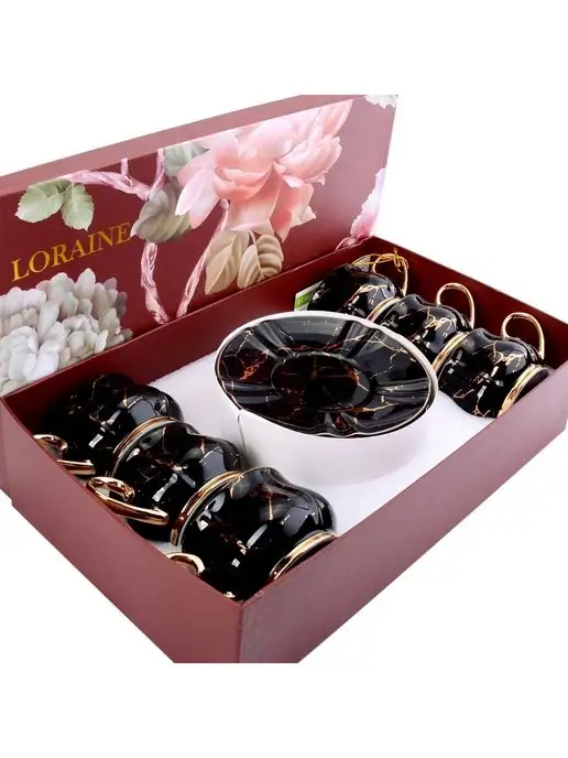 Чайный сервиз на 6 персон фарфор подарочный - фото 4