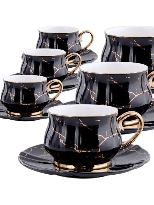 Чайный сервиз на 6 персон фарфор подарочный - фото 5