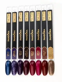 Гель-краска с шиммером и с липким слоем GPA-06 Themis Nail Club Professional. Цвет малиновый. Вид 3.