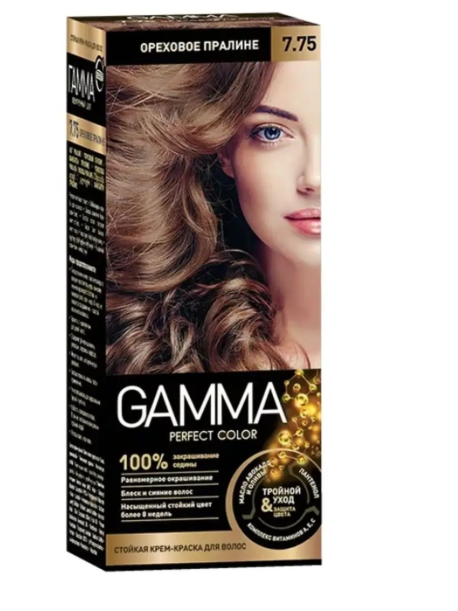 Краска для волос Perfect color 7.75 Ореховое пралине Gamma 141361117 купить  за 269 ₽ в интернет-магазине Wildberries