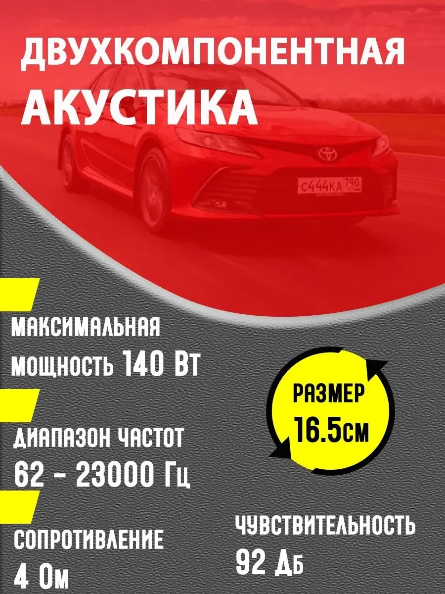 Колонки автомобильные 16.5 см компонентная URAL 141366615 купить за 3 427 ₽  в интернет-магазине Wildberries