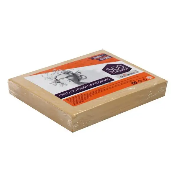 Пластилин скульптурный, 500 г, мягкий