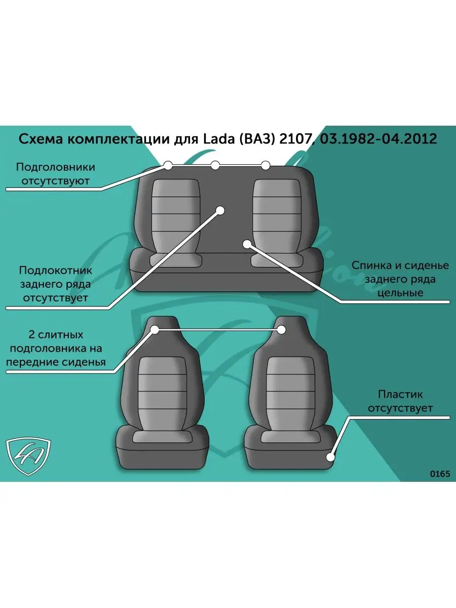 Авточехлы для сидений Lada (ВАЗ) 2107, 1982-2012 Lord Autofashion 141389168  купить в интернет-магазине Wildberries
