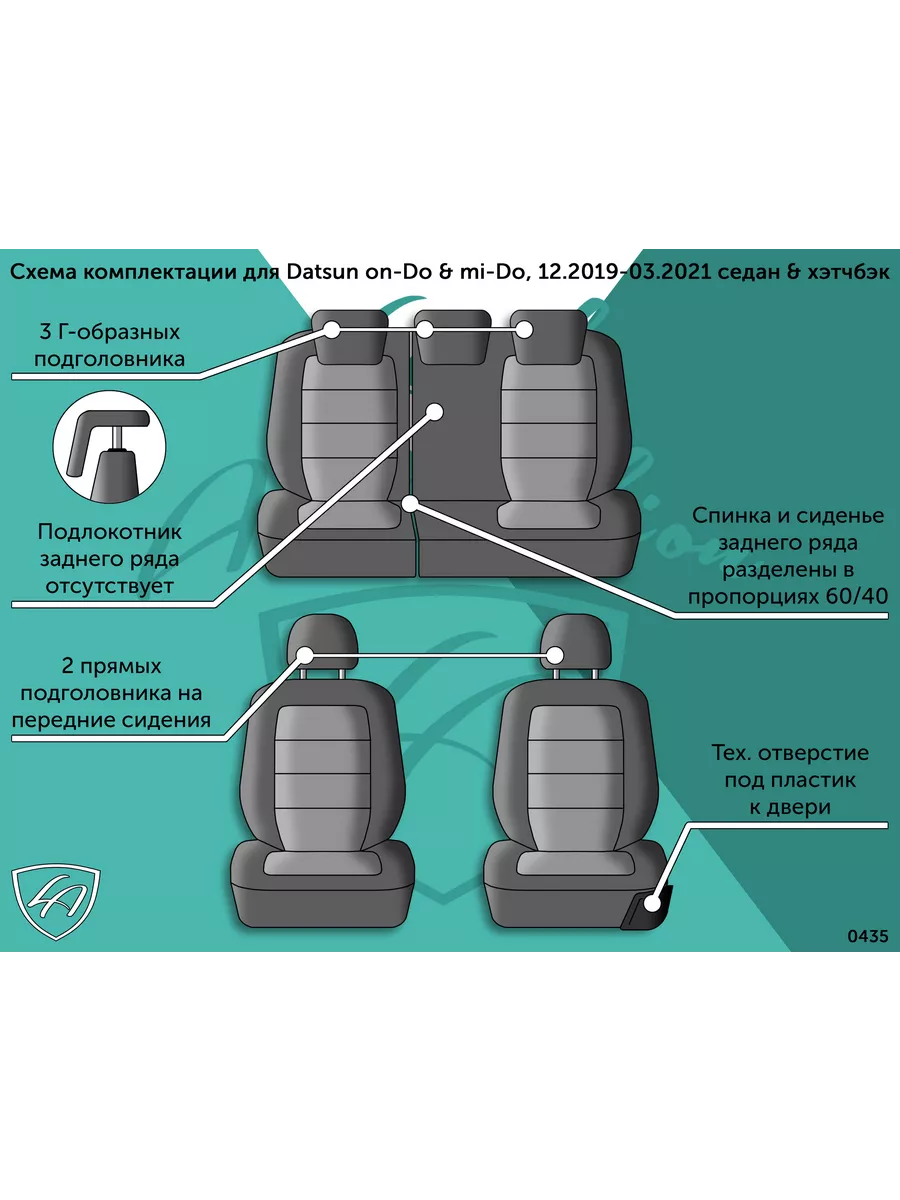 Авточехлы для сидений Datsun on-Do & mi-Do 2019-2021 Lord Autofashion  141390215 купить в интернет-магазине Wildberries
