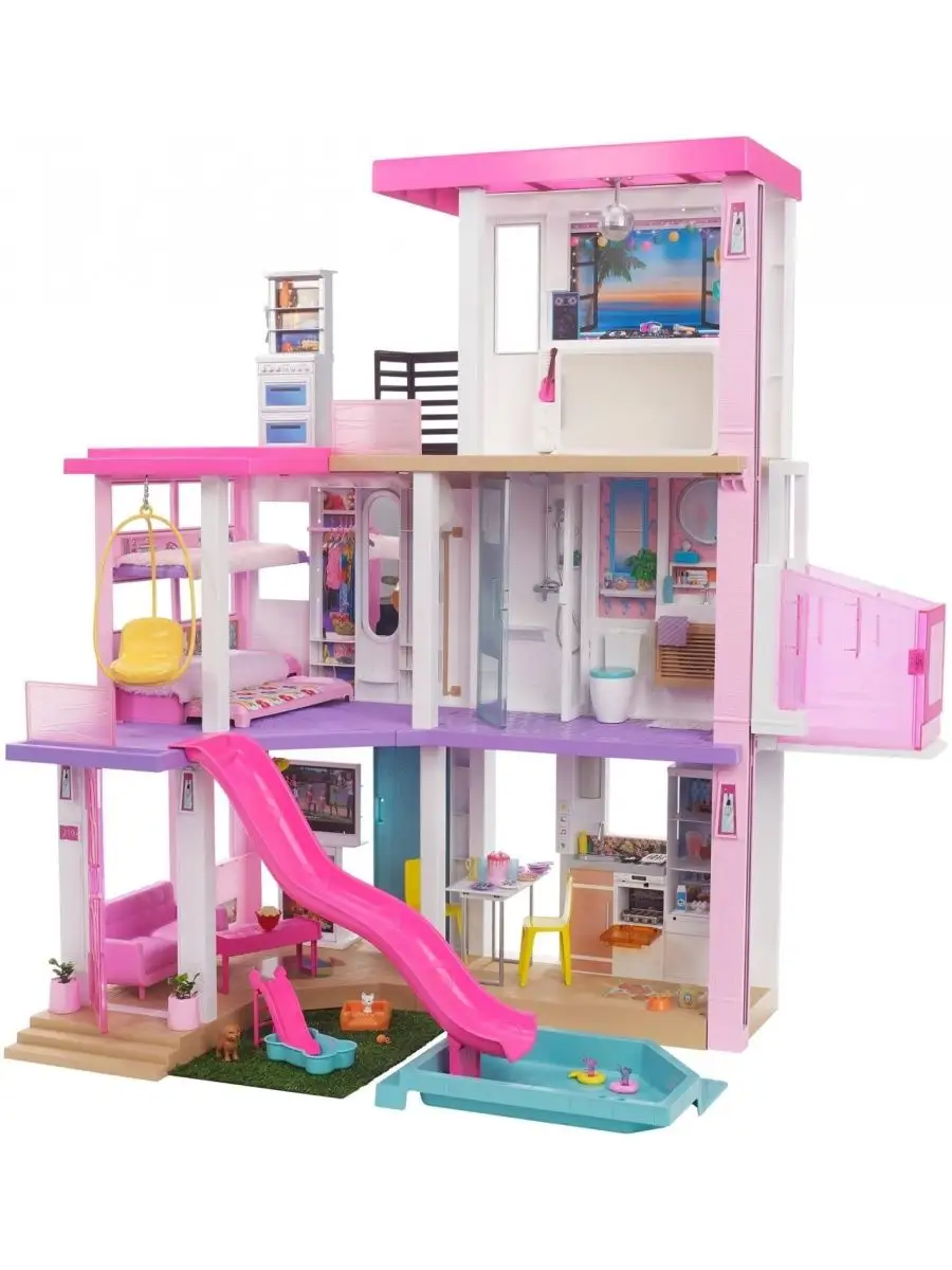 Домик кукольный Barbie Dream House GRG93-9597 Barbie 141390242 купить в  интернет-магазине Wildberries