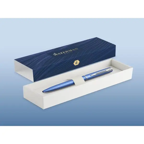 Ручка шариковая Waterman, 1,0 мм (M),синий корпус, в подарок