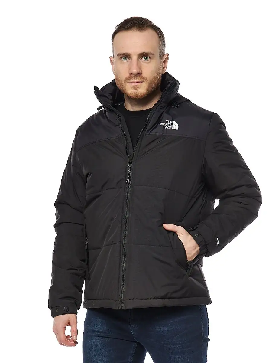 Куртка мужская стеганая с капюшоном короткая авто TNF THE NORTH FACE  141444704 купить за 1 800 ₽ в интернет-магазине Wildberries