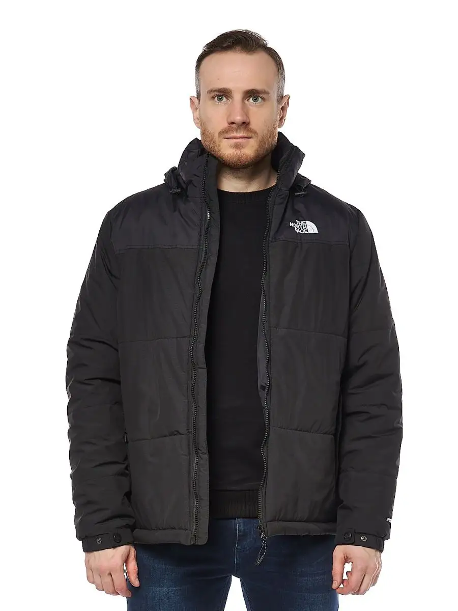 Куртка мужская стеганая с капюшоном короткая авто TNF THE NORTH FACE  141444704 купить за 1 800 ₽ в интернет-магазине Wildberries