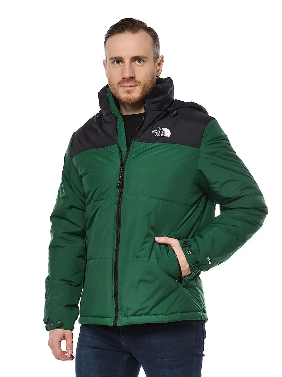 Куртка мужская стеганая с капюшоном короткая авто TNF THE NORTH FACE  141444707 купить за 1 968 ₽ в интернет-магазине Wildberries