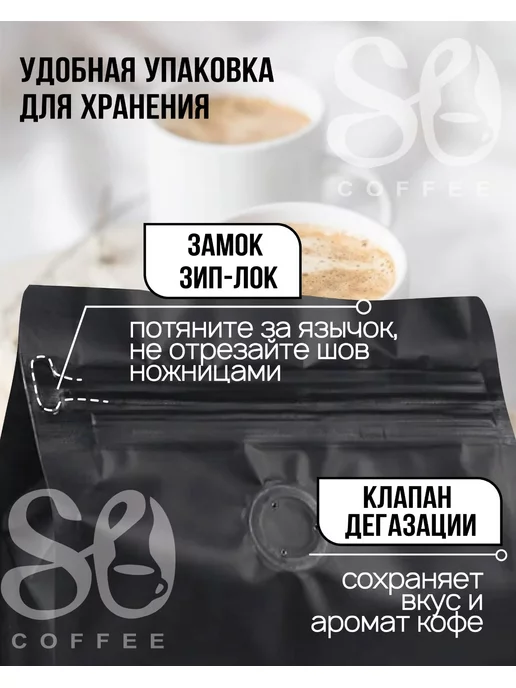 So Coffee Кофе молотый 250г Забаглионе 100% арабика для кофемашины, 250 г, фото 4