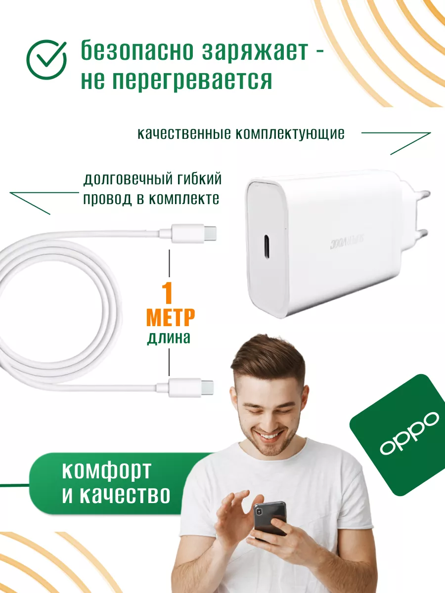 Адаптер, Зарядное устройство Oppo, OnePlus, Realme 65W Lavrentii Shop  141640894 купить за 985 ₽ в интернет-магазине Wildberries