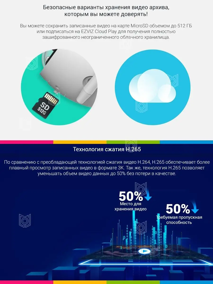 Камера видеонаблюдения WiFi уличная H3 (5 МП) Ezviz 141721399 купить за 5  498 ₽ в интернет-магазине Wildberries