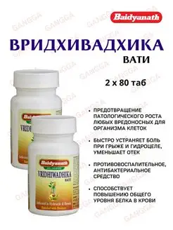 Вридхивадхика вати, Vridhiwadhika bati, 2х80 таб Baidyanath 141723890 купить за 762 ₽ в интернет-магазине Wildberries