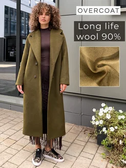 Пальто демисезонное длинное шерсть оверсайз OVERCOAT 141858714 купить за 9 644 ₽ в интернет-магазине Wildberries