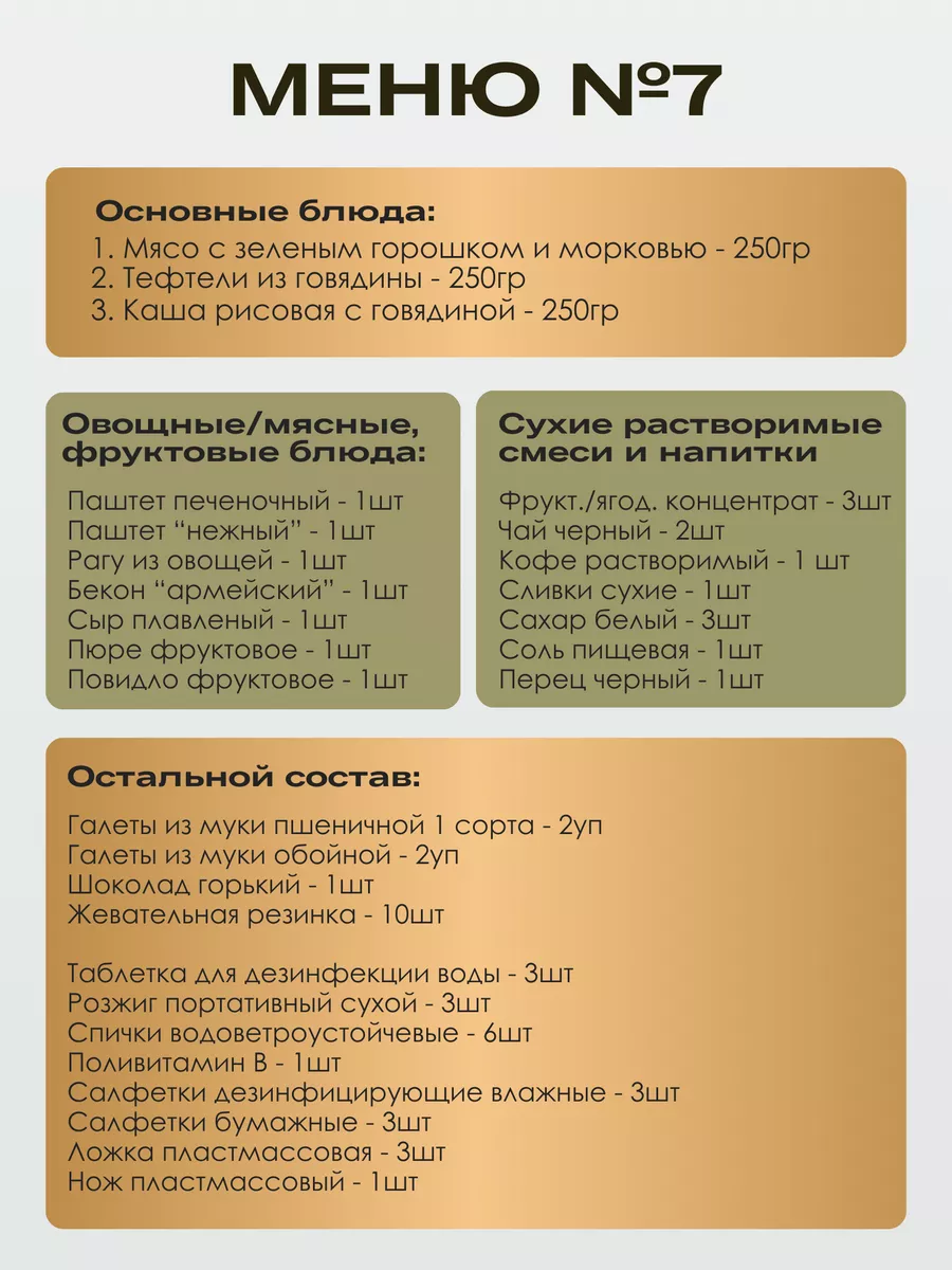 Армейский сухпаек ИРП сухой паек суточный подарок Россиянка 141869380  купить за 696 ₽ в интернет-магазине Wildberries