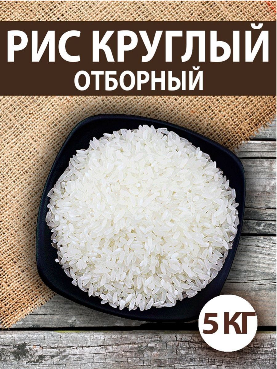 Рис круглый 5 кг отборный, белый FOODFORSE 141914923 купить за 768 ₽ в  интернет-магазине Wildberries