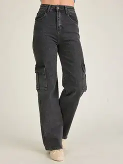 Джинсы карго с карманами прямые Aida jeans 142033153 купить за 852 ₽ в интернет-магазине Wildberries