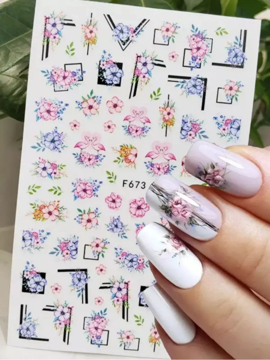 Дизайна ногтей с цветами-фото новинок модного и красивого маникюра