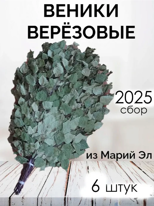 веник для бани березовый банный 6 штук, 6 шт