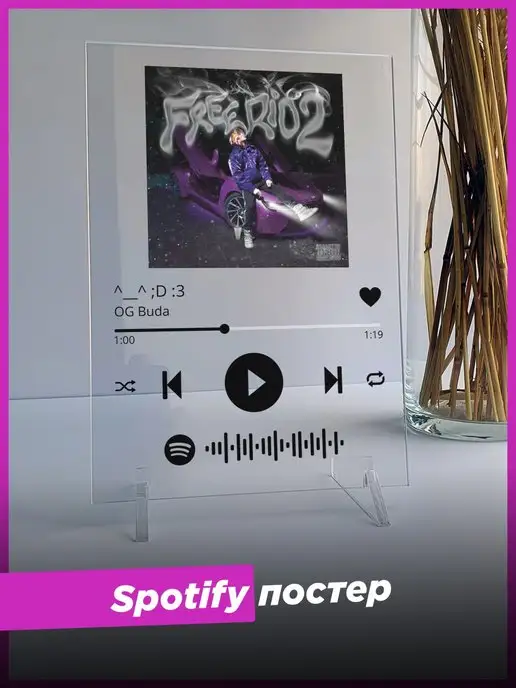 Spotify Poster Spotify постер OG Buda FEDUK спотифай подарок другу фигурка