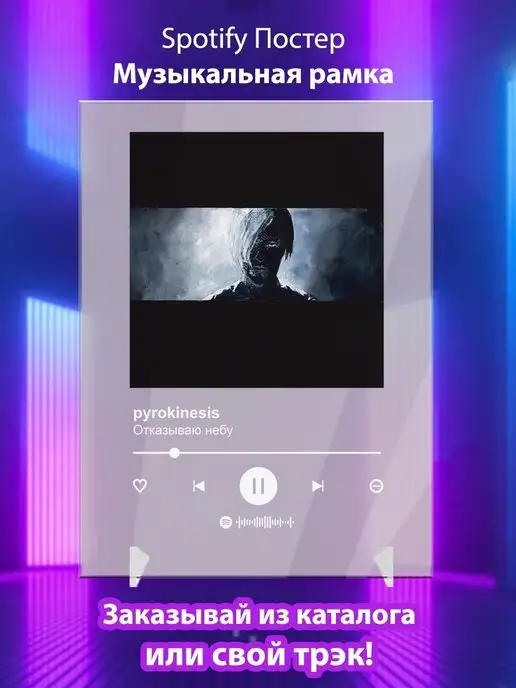 Arthata-spotify постер Спотифай постер Постер Pyrokinesis Отказываю небу Плакат Пирокинезис