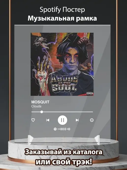 Arthata-spotify постер Спотифай постер Спотифай постер Mosquit -Cloud карточки. Плакат картина