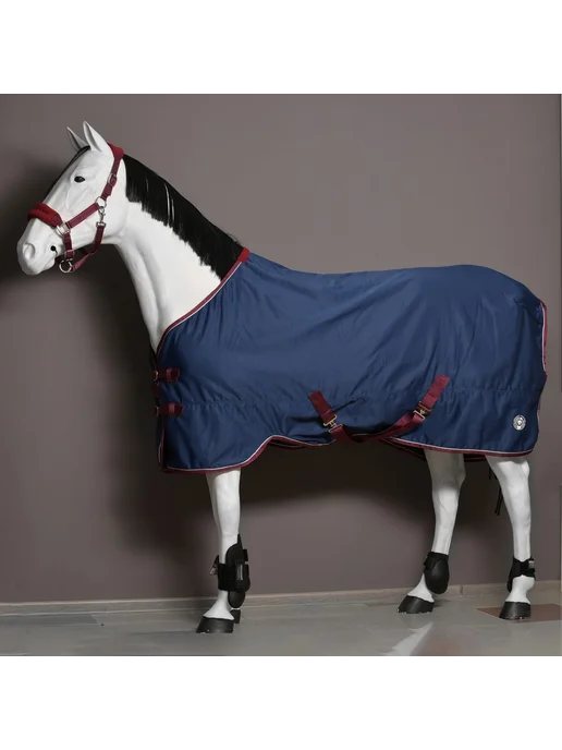 Первая Конная Мануфактура Попона денниковая на флисе FLEECE-LINED (синий), синий, фото 7