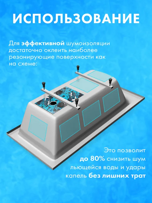 DreamCar Technology Комплект шумоизоляции для ванн, вариант, фото 2