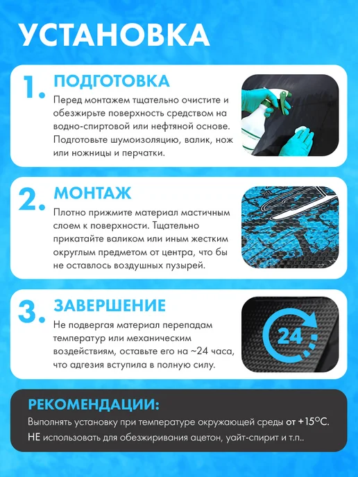 DreamCar Technology Комплект шумоизоляции для ванн, вариант, фото 3