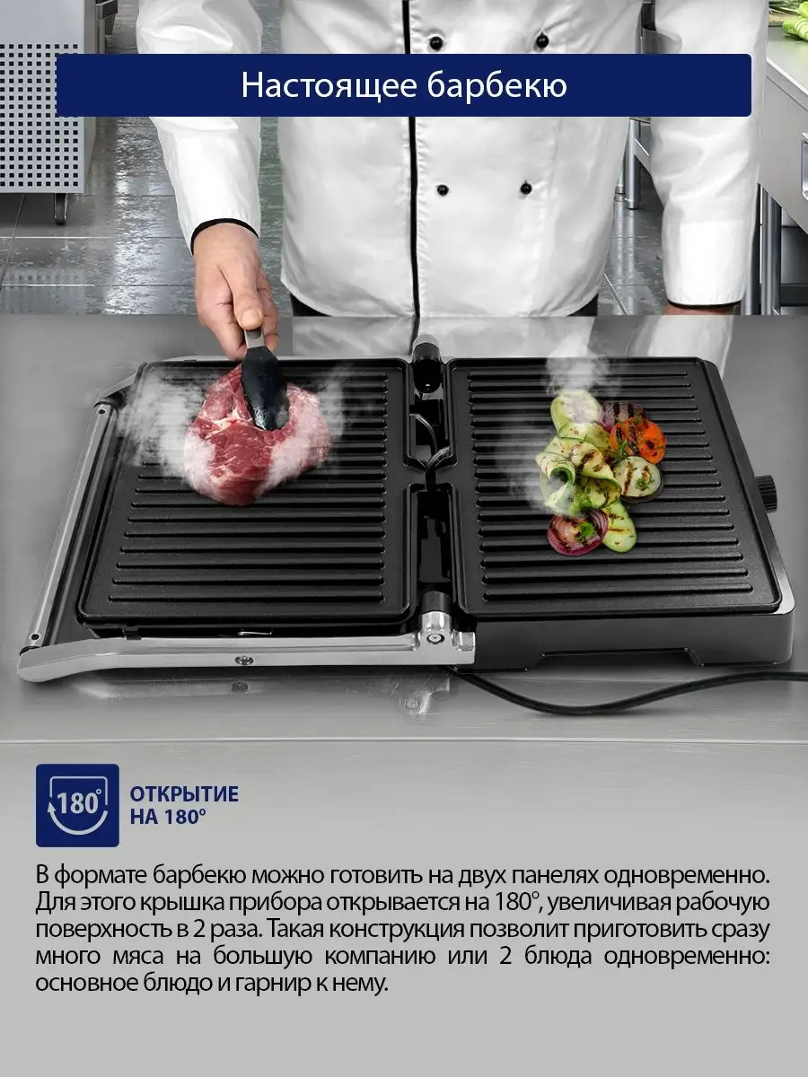 Электрогриль для дома Grill умный гриль, сэндвичница STING RAY 142250140  купить в интернет-магазине Wildberries