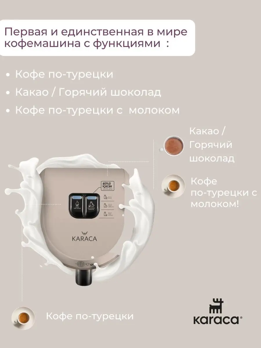 Кофеварка турка автоматическая Karaca 142314754 купить в интернет-магазине  Wildberries