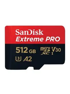 Карта памяти Extreme pro MicroSDXC 512 ГБ, UHS-I, U3 Sandisk 142333105 купить за 5 544 ₽ в интернет-магазине Wildberries