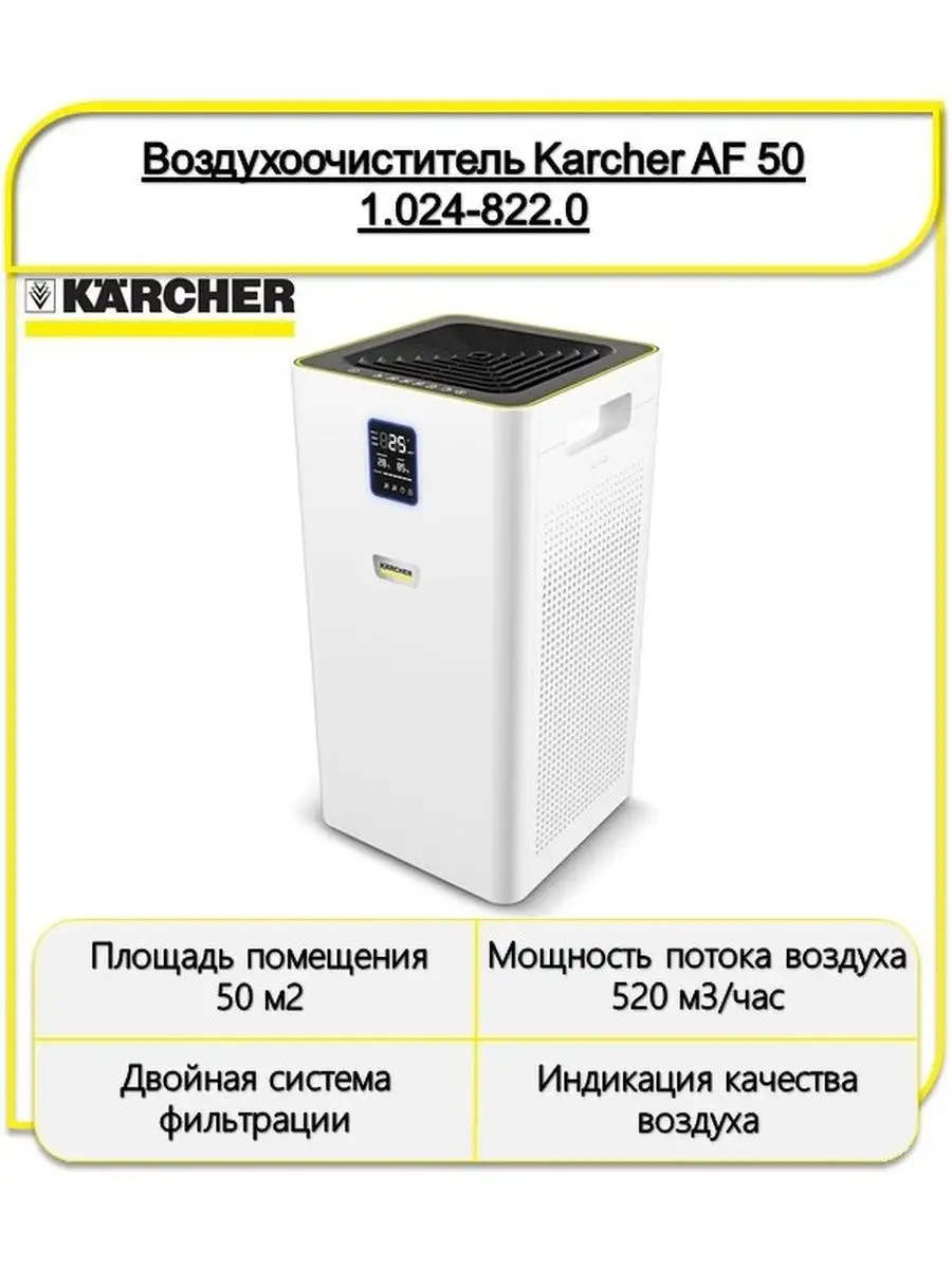 Воздухоочиститель Karcher AF 50 1.024-822.0 Karcher 142337260 купить за 58  789 ₽ в интернет-магазине Wildberries