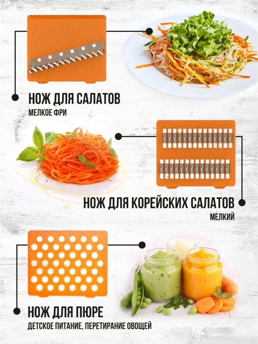 Терка д/корейских салатов с насадками