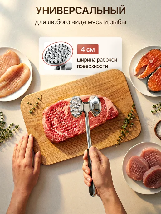 Вондер Плейс Wonder Place Кухонный молоток для отбивания мяса, вариант, фото 8