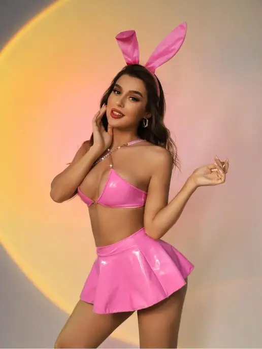 CLOSEX Эротический костюм для ролевых игр 18+ зайка, розовый, фото 2