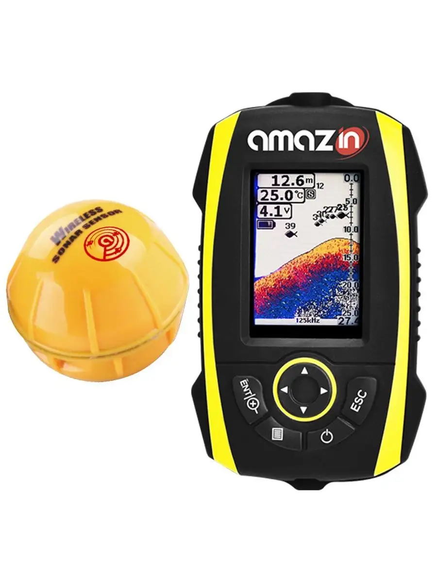 Эхолот для рыбалки беспроводной Amazin FishFinder FF777W AMAZIN 142512287  купить в интернет-магазине Wildberries