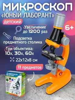 Микроскоп школьный Рыжий Кот. 142541685 купить за 660 ₽ в интернет-магазине Wildberries