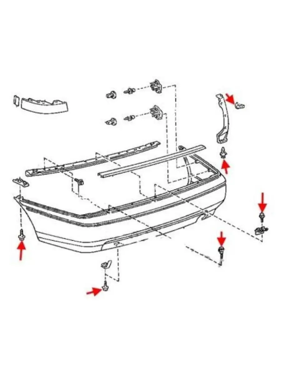 Крепление заднего бампера для Toyota Carina Toyota 142588856 купить в  интернет-магазине Wildberries